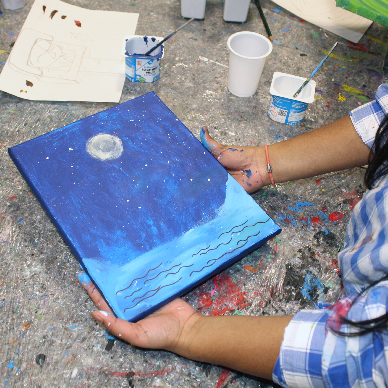 Kleine Kunstwerke aus der "Leinwandbilder-Werkstatt"