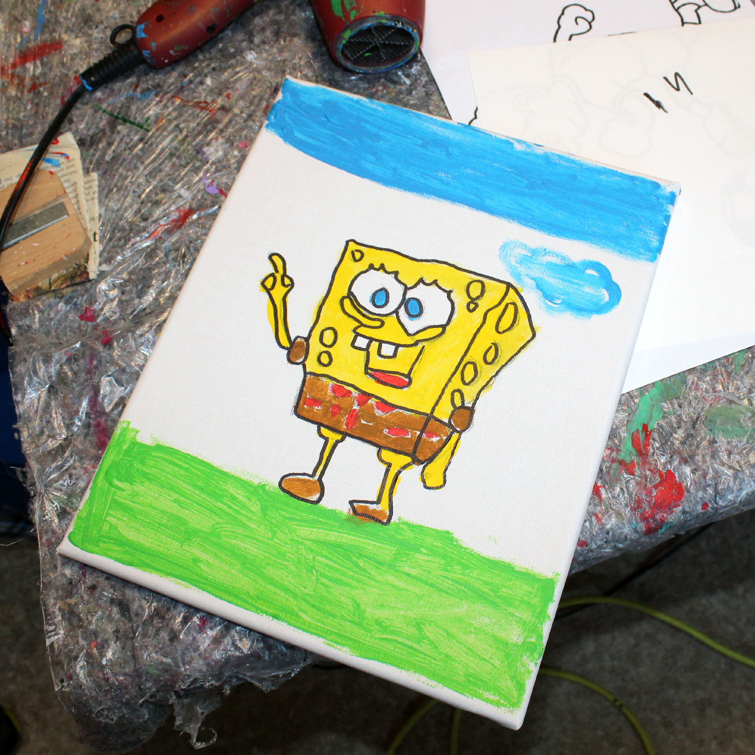 Kleine Kunstwerke aus der "Leinwandbilder-Werkstatt"