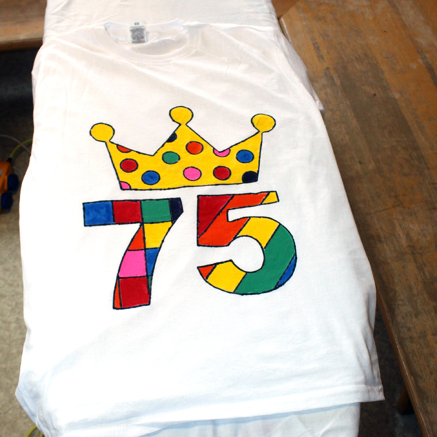 Wir gestalten T-Shirt zum 75. Klinge-Geburtstag