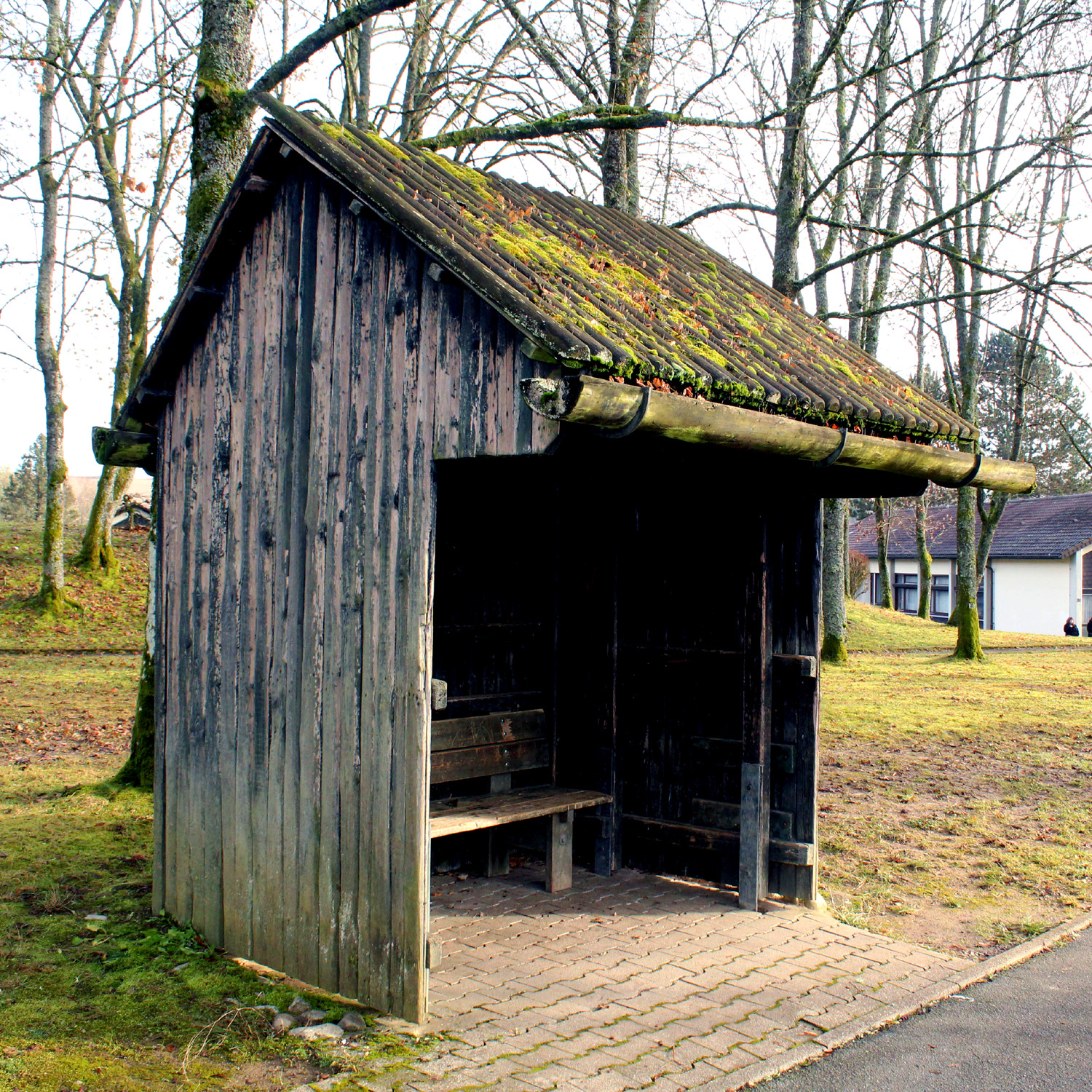 Azubis der Firm BRAUN bauen ein neues Bushaltehäuschen